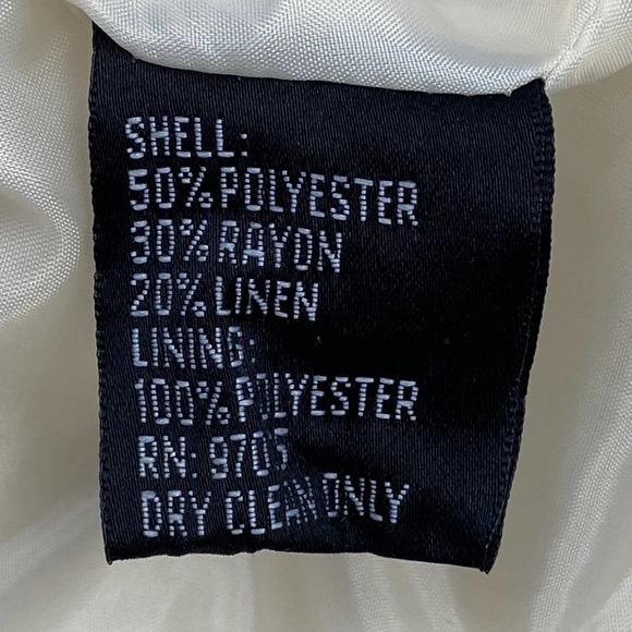 SIGNATURE Larry Levine Beige Pea Coat Size 14 - Picture 12 of 15